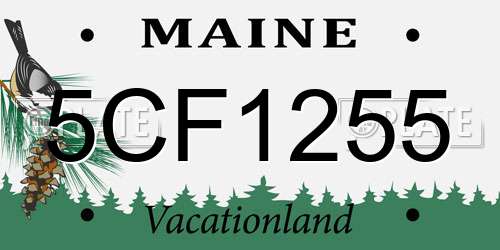 5CF1255 Maine License Plate