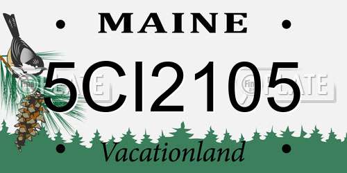 5CI2105 Maine License Plate
