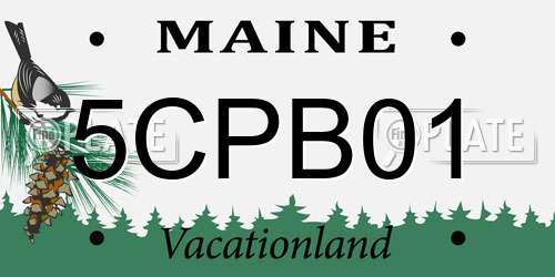 5CPB01 Maine License Plate