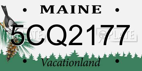 5CQ2177 Maine License Plate