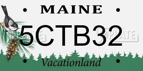 5CTB32 Maine License Plate