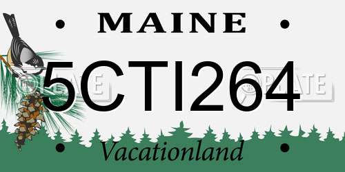 5CTI264 Maine License Plate