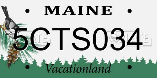 5CTS034 Maine License Plate