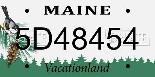 5D48454 Maine License Plate