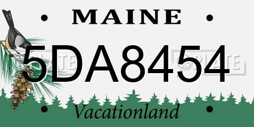5DA8454 Maine License Plate