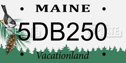 5DB250 Maine License Plate