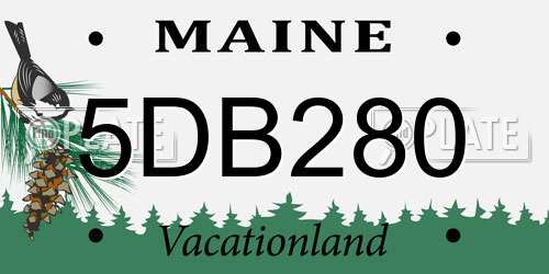 5DB280 Maine License Plate