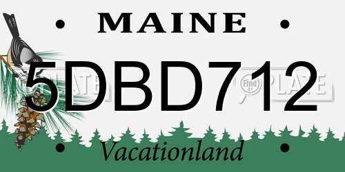 5DBD712 Maine License Plate