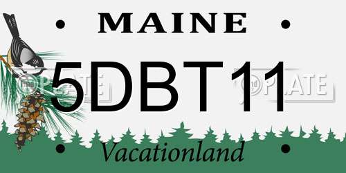 5DBT11 Maine License Plate
