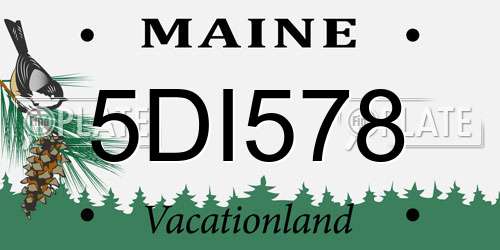 5DI578 Maine License Plate
