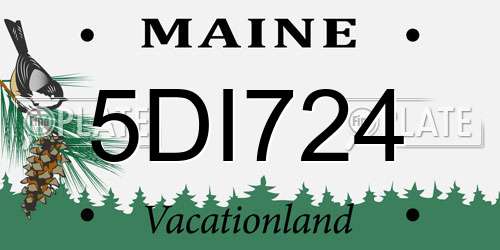 5DI724 Maine License Plate