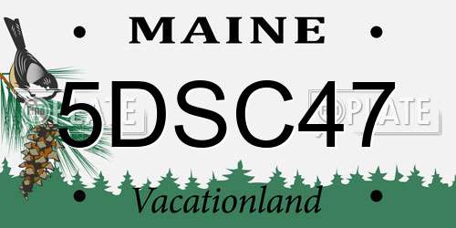5DSC47 Maine License Plate