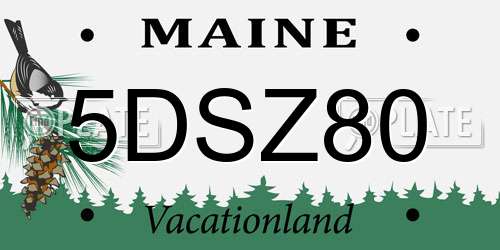 5DSZ80 Maine License Plate