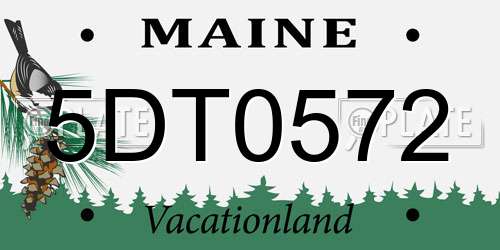 5DT0572 Maine License Plate
