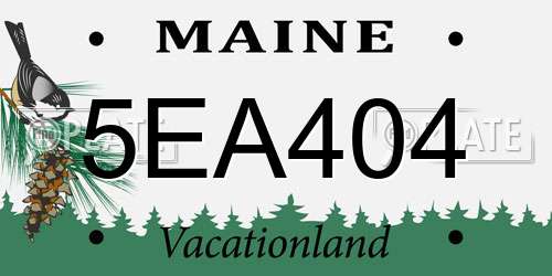 5EA404 Maine License Plate