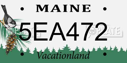 5EA472 Maine License Plate