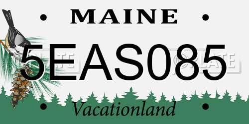 5EAS085 Maine License Plate