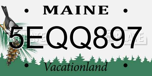 5EQQ897 Maine License Plate