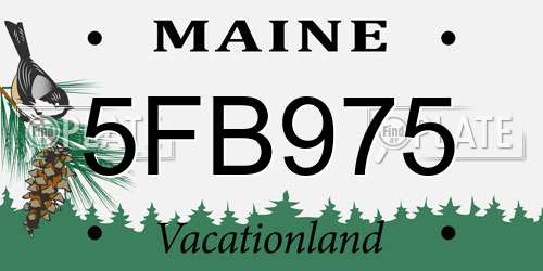5FB975 Maine License Plate