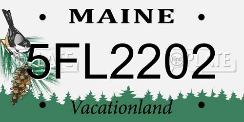 5FL2202 Maine License Plate