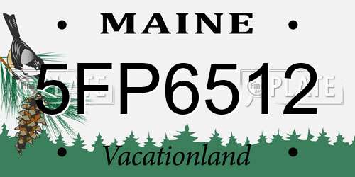 5FP6512 Maine License Plate