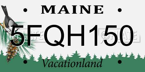 5FQH150 Maine License Plate