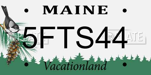 5FTS44 Maine License Plate