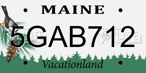 5GAB712 Maine License Plate