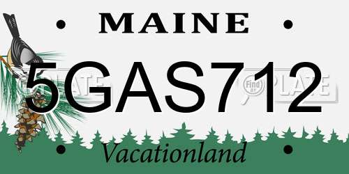 5GAS712 Maine License Plate