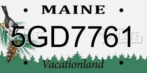 5GD7761 Maine License Plate