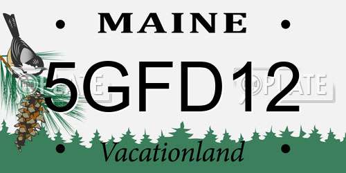 5GFD12 Maine License Plate
