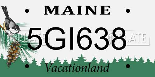 5GI638 Maine License Plate