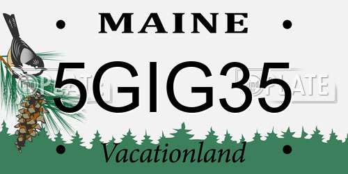 5GIG35 Maine License Plate