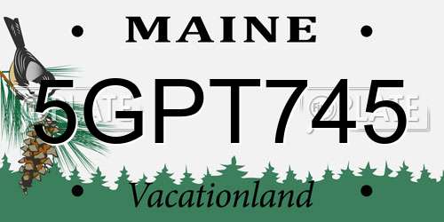 5GPT745 Maine License Plate