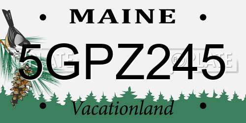 5GPZ245 Maine License Plate