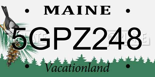 5GPZ248 Maine License Plate