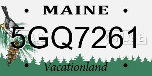 5GQ7261 Maine License Plate