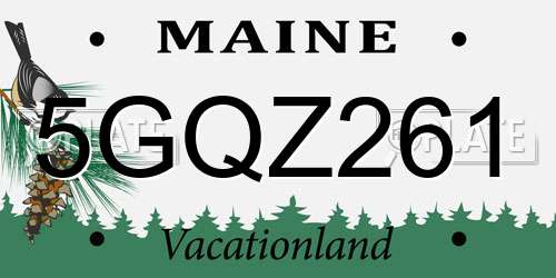 5GQZ261 Maine License Plate