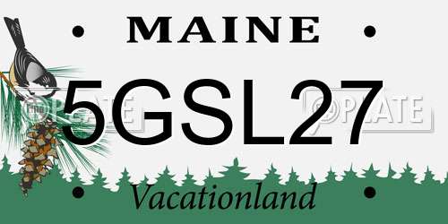 5GSL27 Maine License Plate