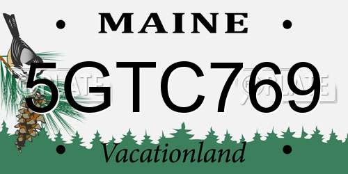 5GTC769 Maine License Plate