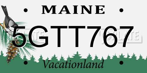 5GTT767 Maine License Plate