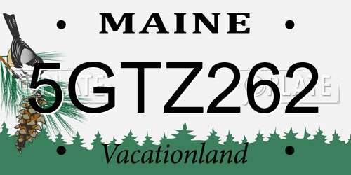 5GTZ262 Maine License Plate