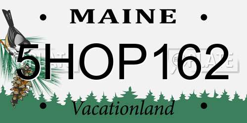 5HOP162 Maine License Plate