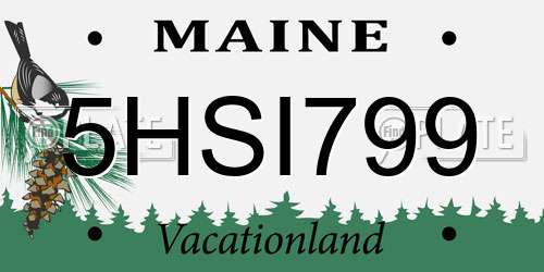 5HSI799 Maine License Plate