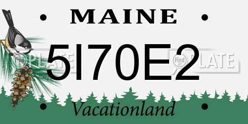 5I70E2 Maine License Plate