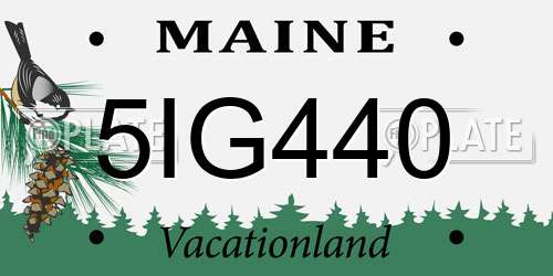 5IG440 Maine License Plate