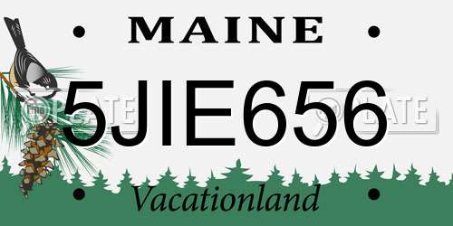 5JIE656 Maine License Plate
