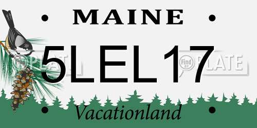 5LEL17 Maine License Plate