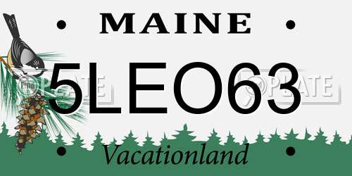 5LEO63 Maine License Plate