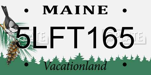 5LFT165 Maine License Plate